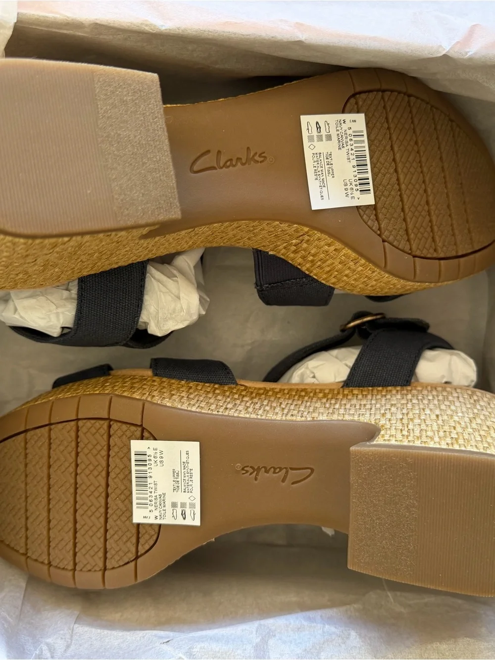 Clarks Collection Wedges -Nerisa Twist (Navy Denim)